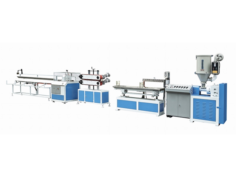 Plastic extrusion profile production line